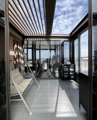 Pergola Bella à toit rétractable en aluminium pour des grandes longueurs