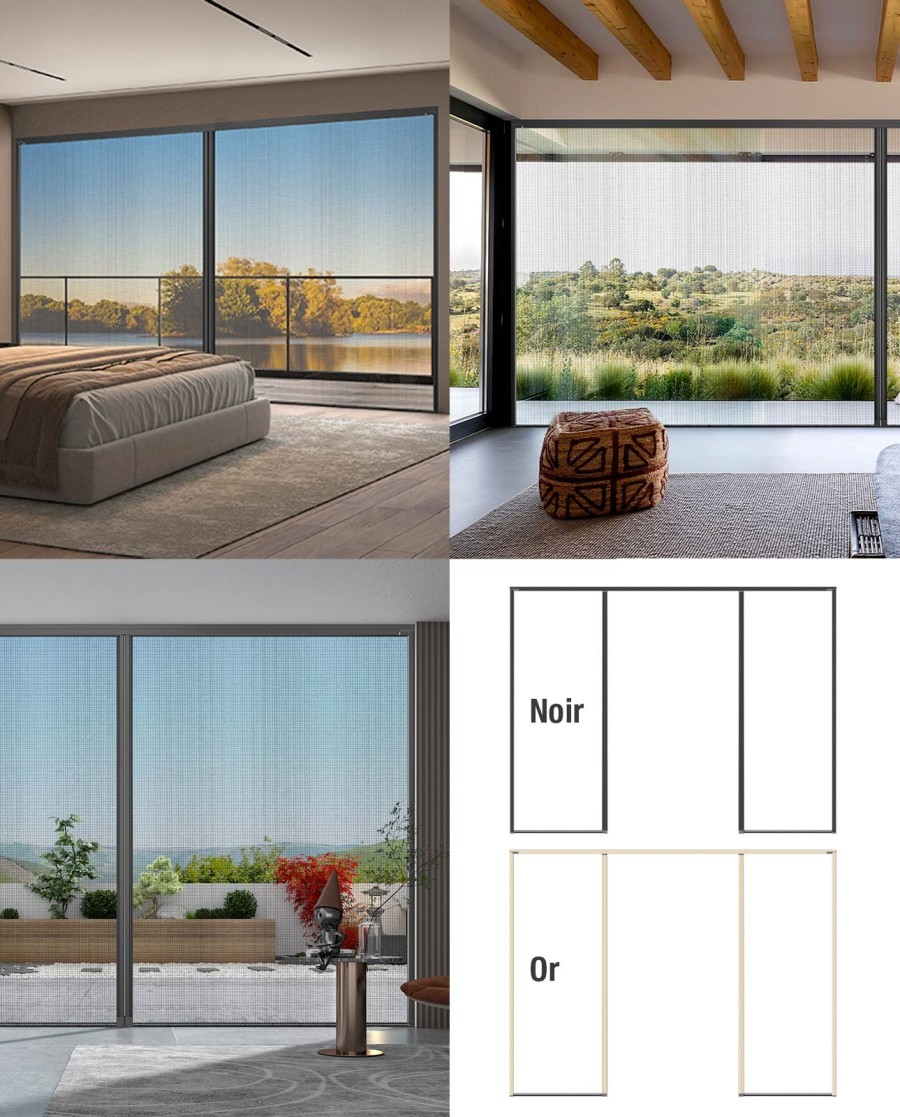 Moustiquaire pour porte et porte-fenêtre 2 vantaux avec exemples