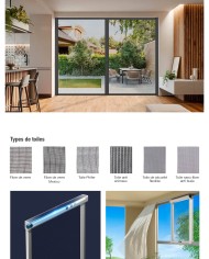 Moustiquaire pour porte ou fenêtre 1 ou 2 vantaux avec les types de toiles