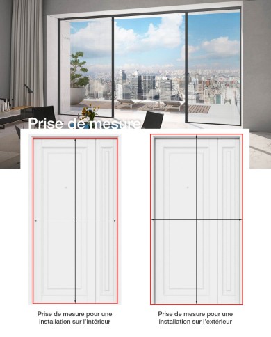 Prise des mesures pour la commande des moustiquaires de porte H8