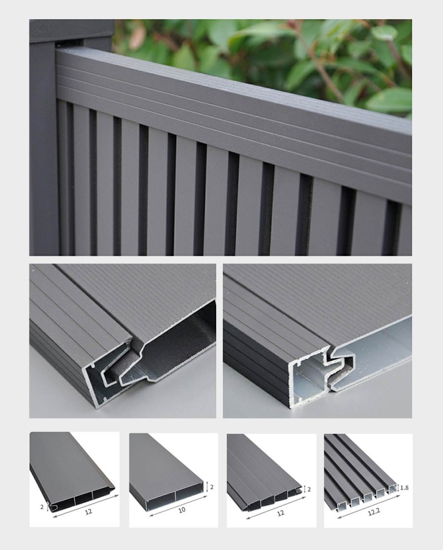 Profilés en aluminium pour clôture de maison et jardin