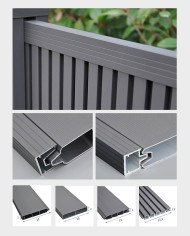 Profilés en aluminium pour clôture de maison et jardin