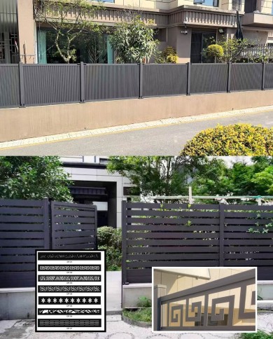 Types de frises pour bordure de jardin et maison en aluminium revêtu d'une peinture époxy