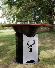 BRASERO ROND diamétre 850 mm avec porte vue complète