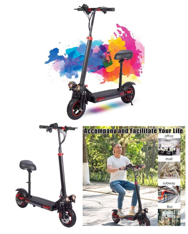 Trottinette Noir rouge YE-6