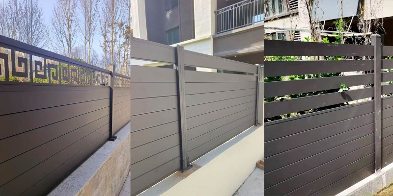 Clôtures de maison en aluminium avec maquette 3D